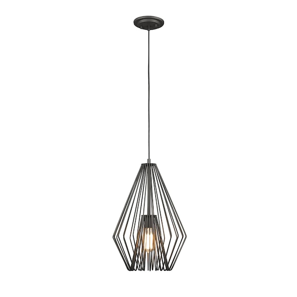 Z-Lite Quintus 1 Light Mini Pendant, Bronze 442MP12-BRZ - main